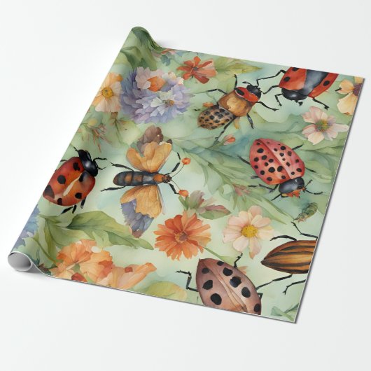 Botanische Bug Symfonie Cadeaupapier (Uitgerold)