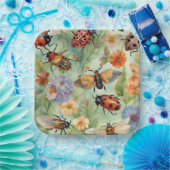 Botanische Bug Symfonie Papieren Bordje (Feest)