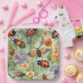 Botanische Bug Symfonie Papieren Bordje (Feest)