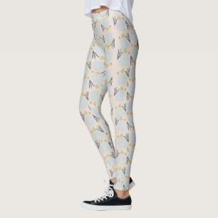 Botanische buikpatroonveroudering zomerzand Dollar Leggings