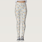 Botanische buikpatroonveroudering zomerzand Dollar Leggings (Voorkant)