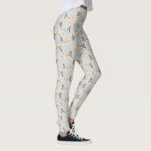 Botanische buikpatroonveroudering zomerzand Dollar Leggings (Rechts)