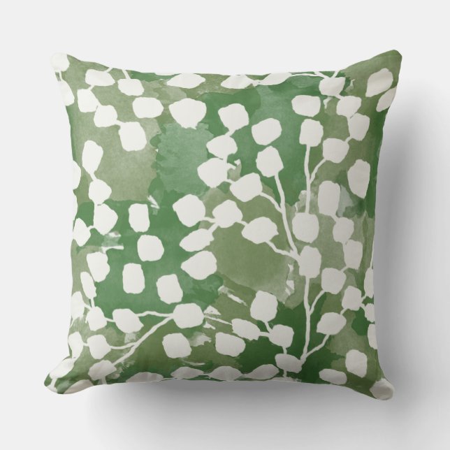 Botanische buitenkant Pillow, groen Buitenkussen (Voorkant)