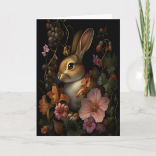 Botanische Bunny Donkere Gotische Cottagecore, Don Kaart