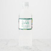 Botanische Cactus+Florals I Drink Label Waterfles Etiket (Voorkant)