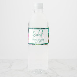 Botanische Cactus+Florals I Drink Label Waterfles Etiket