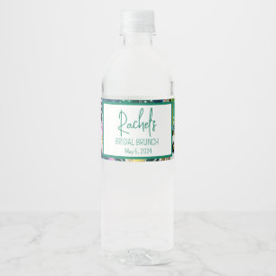 Botanische Cactus+Florals I Drink Label Waterfles Etiket