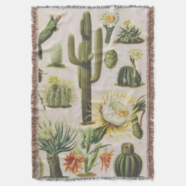  Botanische Cactus Illustratie Deken