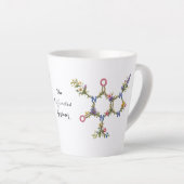 Botanische cafeïne molecuul mokka latte mok (Rechterhoek)