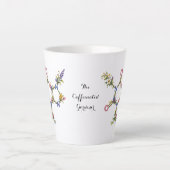 Botanische cafeïne molecuul mokka latte mok (Voorkant)