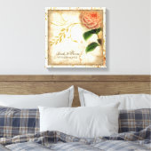 Botanische Camellia Gepersonaliseerd bruiloft gepe Canvas Afdruk (Insitu (Slaapkamer))