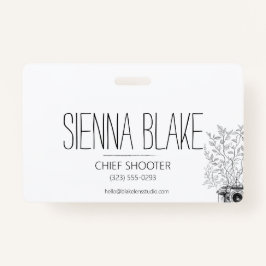 Botanische Camera Logo Fotograaf Badge