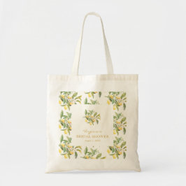 botanische Canvas tas van citroenen