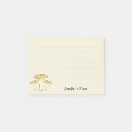 Botanische Chanterelle Mushroom Post-it® Notes (Voorkant)
