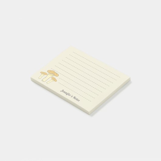 Botanische Chanterelle Mushroom Post-it® Notes (Schuin)