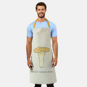 Botanische Chanterelle paddenstoel Apron Schort (Gedragen)