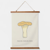 Botanische Chanterelle-paddenstoel die de buis afb Hangend Wandkleed (Voorkant)