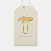 Botanische Chanterelle paddenstoel Label Cadeaulabel (Voorkant)