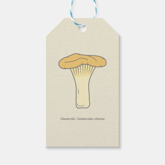 Botanische Chanterelle paddenstoel Label Cadeaulabel (Voorkant)