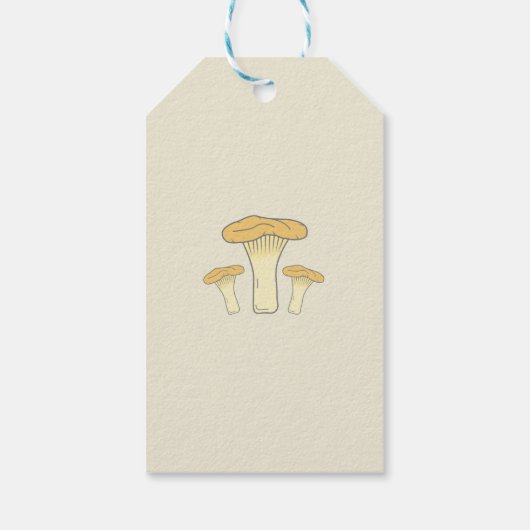 Botanische Chanterelle paddenstoel Label Cadeaulabel (Achterkant)