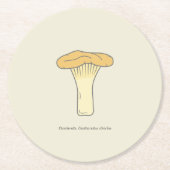 Botanische Chanterelle-paddenstoel Onderzetter (Voorkant)