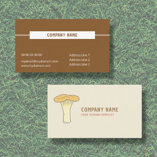 Botanische Chanterelle-paddenstoel Visitekaartje