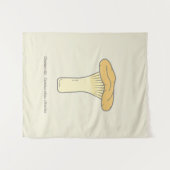 Botanische Chanterelle paddenstoel Wandkleed (Voorkant (horizontaal))