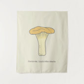 Botanische Chanterelle paddenstoel Wandkleed (Voorkant)