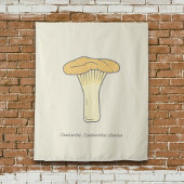 Botanische Chanterelle paddenstoel Wandkleed