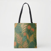 Botanische Chaos – Naadloos Tropisch Blad Tote Bag (Voorkant)
