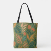 Botanische Chaos – Naadloos Tropisch Blad Tote Bag (Achterkant)