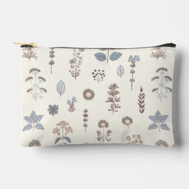 Botanische Charm Blauw Bruin Print Cut Naaien Klei Etui
