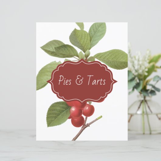 Botanische Cherry Recipe Divider (Staand voorkant)