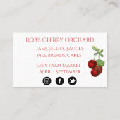 Botanische Cherry Stems Visitekaartje (Achterkant)