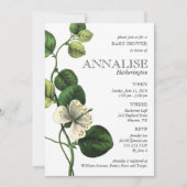 Botanische Chic Baby Shower Invitaties Kaart (Voorkant)