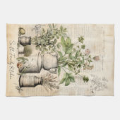 Botanische Chic Familienaam Gift Theedoek (Horizontaal)