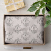 botanische chic typografie monogram bruiloft  tissuepapier (Geschenk)
