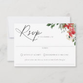 Botanische Chic Winter Wedding RSVP-kaart RSVP Kaartje (Voorkant)