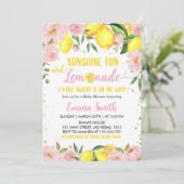 Botanische Citroen Baby shower Invitation Kaart (Staand voorkant)