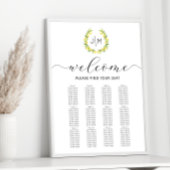 Botanische Citroen Citrus Bruiloft Zittinggrafiek Poster