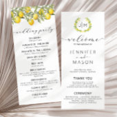 Botanische Citroen Citrus Tuin Huwelijksprogramma'