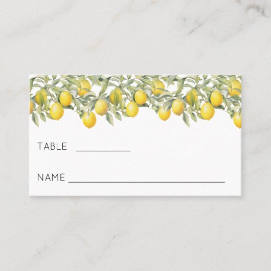 Botanische Citroen Citrus Tuin Trouwplaats Kaarten Plaatskaartje (Voorkant)