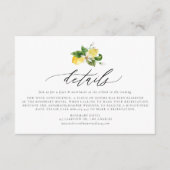 Botanische citroen en groen accommodaties informatiekaartje (Voorkant)