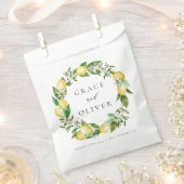 Botanische citroen en groen dank je bruiloft bedankzakje (Geknipt)