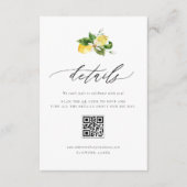 Botanische Citroen en Groenerie QR-code Details Informatiekaartje (Voorkant)