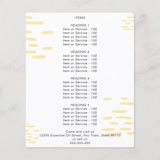 Botanische Citroen Etherische Oliën Aquarel Bloemi Flyer (Achterkant)