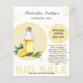 Botanische Citroen Etherische Oliën Aquarel Bloemi Flyer (Voorkant)