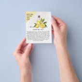 Botanische Citroen Etherische Oliën Waterverf Flor Flyer (Hand)
