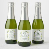Botanische Citroen Frame Limoncello Sparkling Wijnetiket (Flessen)