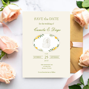 Botanische Citroen Olijf Trouw Save the Date